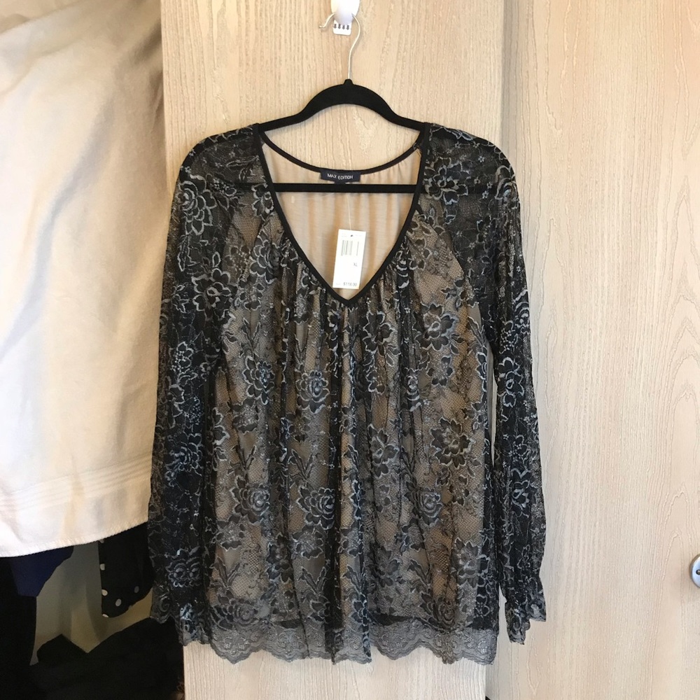 Just in time for the holidays lace top
